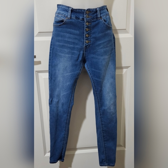 Wax Jean Denim - Wax Jean - Butt, I Love You - Button Fly Skinny Jeans - Size 13/31